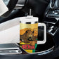 Personalised Afro Benin Leopard Tumbler With Handle Stay True - Stay Wild