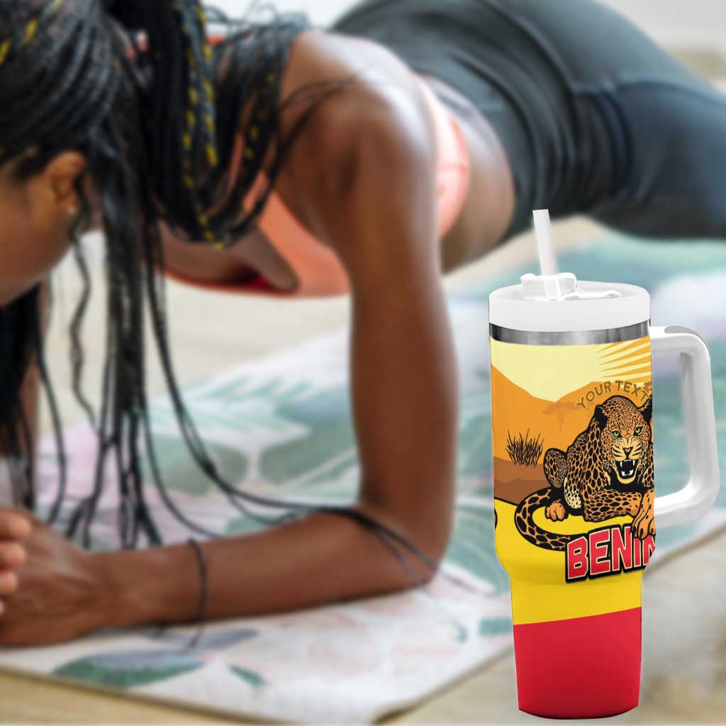 Personalised Afro Benin Leopard Tumbler With Handle Stay True - Stay Wild