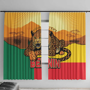 Personalised Afro Benin Leopard Window Curtain Stay True - Stay Wild