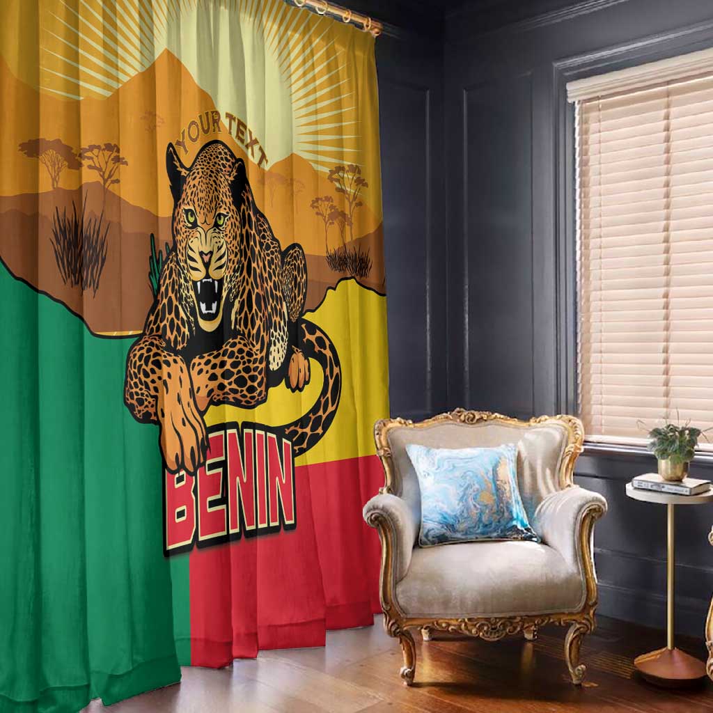 Personalised Afro Benin Leopard Window Curtain Stay True - Stay Wild