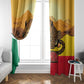 Personalised Afro Benin Leopard Window Curtain Stay True - Stay Wild