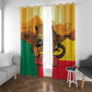 Personalised Afro Benin Leopard Window Curtain Stay True - Stay Wild