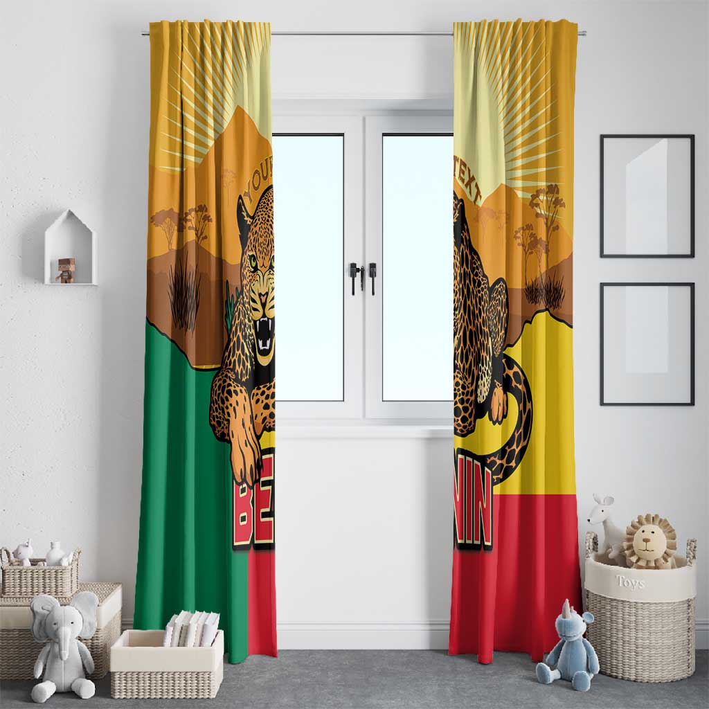 Personalised Afro Benin Leopard Window Curtain Stay True - Stay Wild