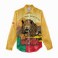 Personalised Afro Benin Leopard Women Casual Shirt Stay True - Stay Wild LT15