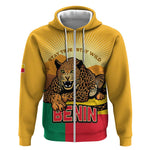 Personalised Afro Benin Leopard Zip Hoodie Stay True - Stay Wild