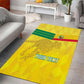 Custom Benin Football Area Rug Go Les Guepards