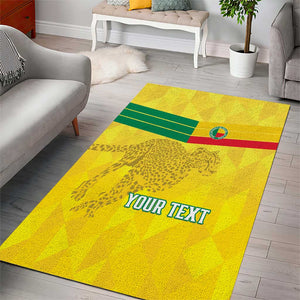 Custom Benin Football Area Rug Go Les Guepards