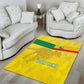 Custom Benin Football Area Rug Go Les Guepards