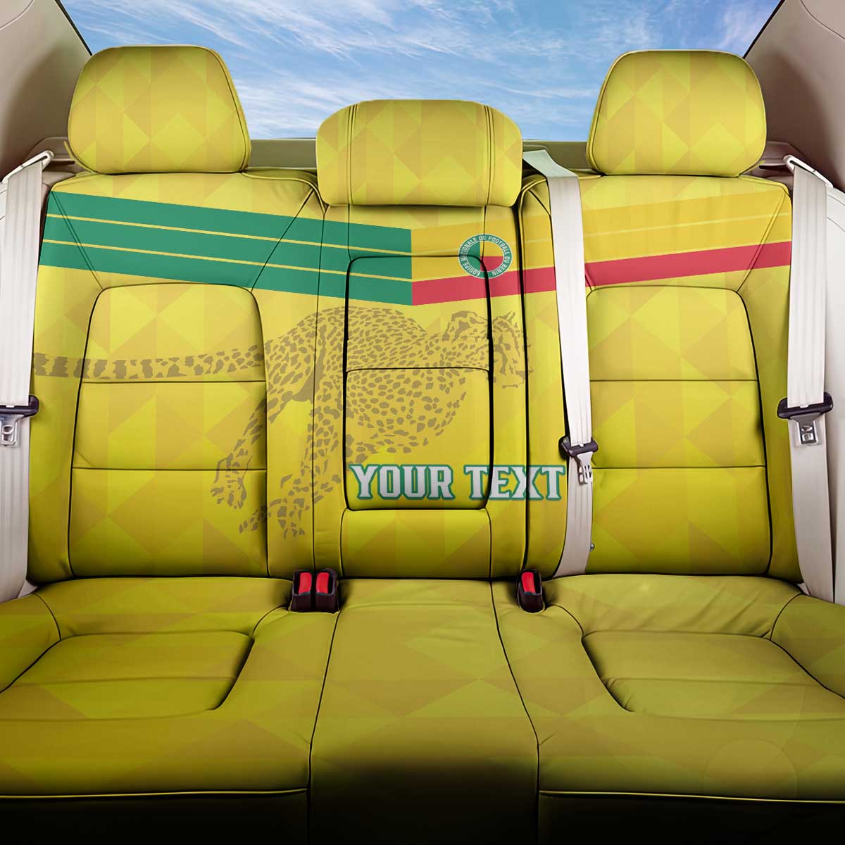 Custom Benin Football Back Car Seat Cover Go Les Guepards