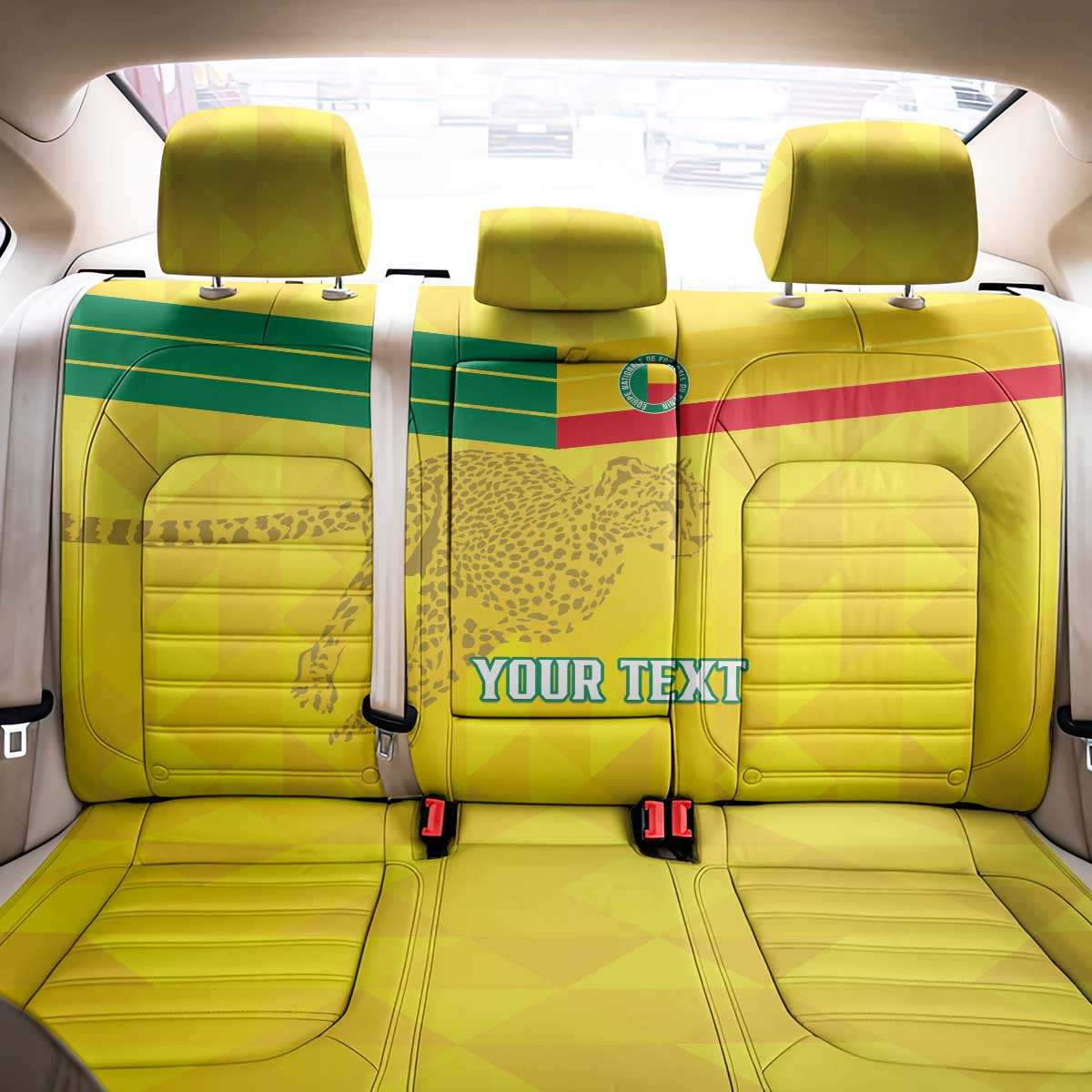 Custom Benin Football Back Car Seat Cover Go Les Guepards