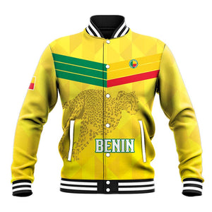 Custom Benin Football Baseball Jacket Go Les Guepards