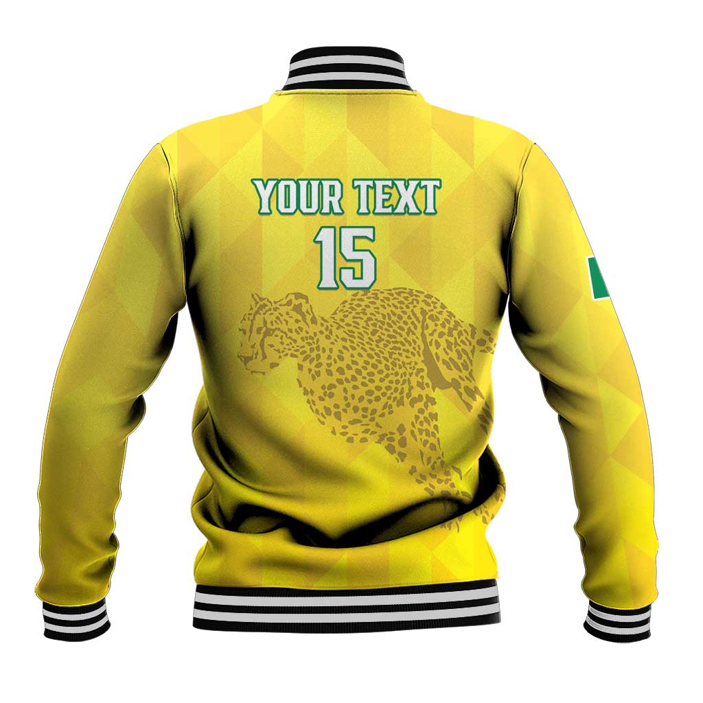 Custom Benin Football Baseball Jacket Go Les Guepards
