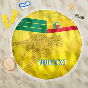 Custom Benin Football Beach Blanket Go Les Guepards
