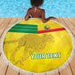 Custom Benin Football Beach Blanket Go Les Guepards
