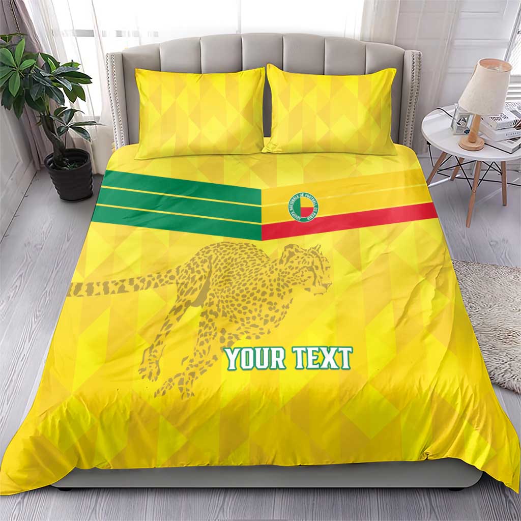 Custom Benin Football Bedding Set Go Les Guepards