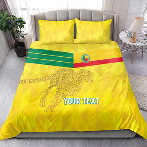 Custom Benin Football Bedding Set Go Les Guepards