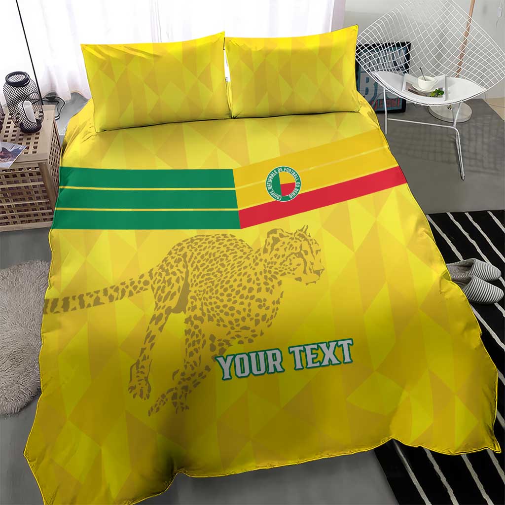 Custom Benin Football Bedding Set Go Les Guepards