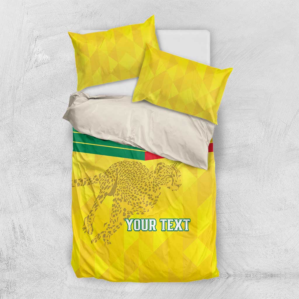 Custom Benin Football Bedding Set Go Les Guepards