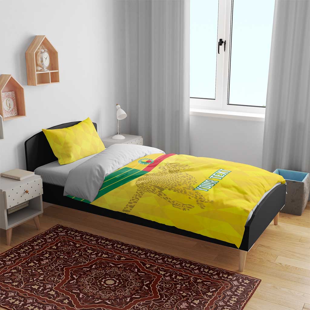 Custom Benin Football Bedding Set Go Les Guepards