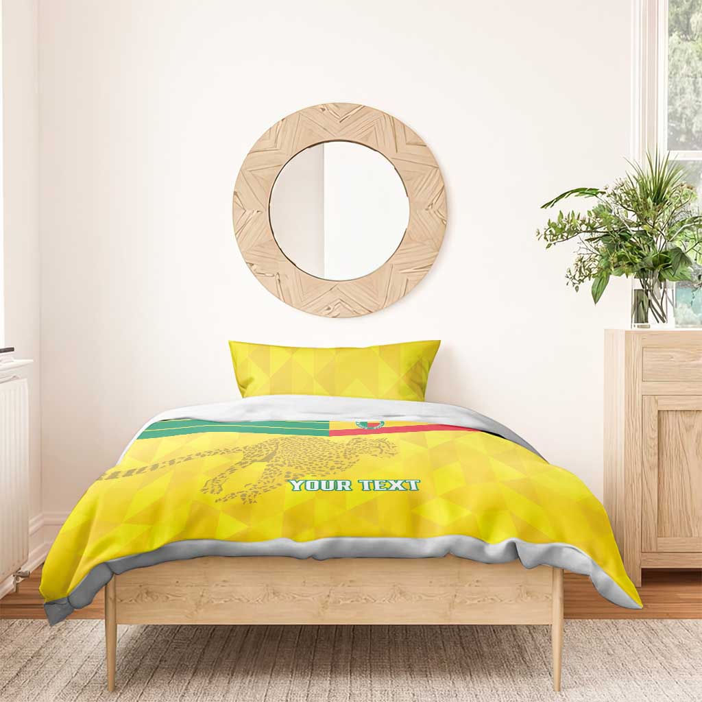 Custom Benin Football Bedding Set Go Les Guepards
