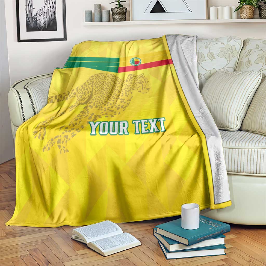 Custom Benin Football Blanket Go Les Guepards
