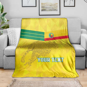Custom Benin Football Blanket Go Les Guepards
