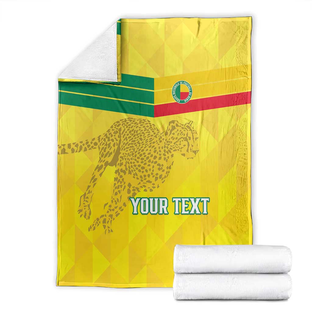 Custom Benin Football Blanket Go Les Guepards
