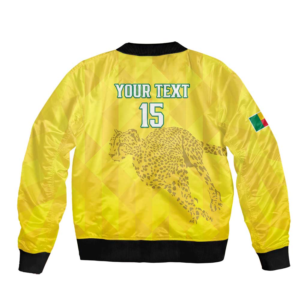 Custom Benin Football Bomber Jacket Go Les Guepards