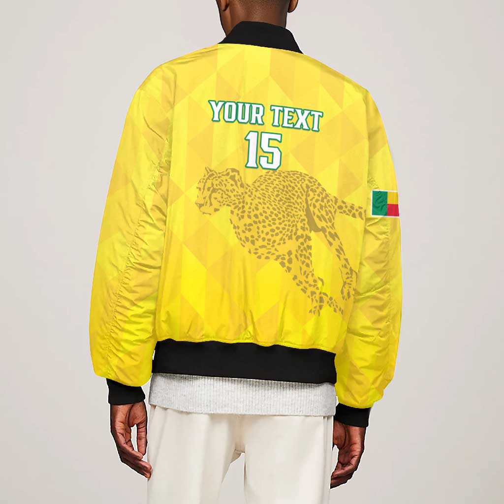 Custom Benin Football Bomber Jacket Go Les Guepards