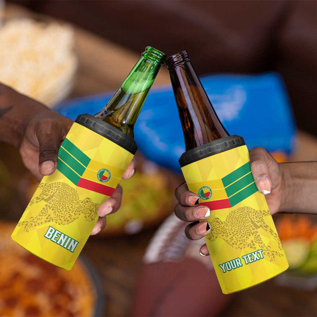 Custom Benin Football 4 in 1 Can Cooler Tumbler Go Les Guepards