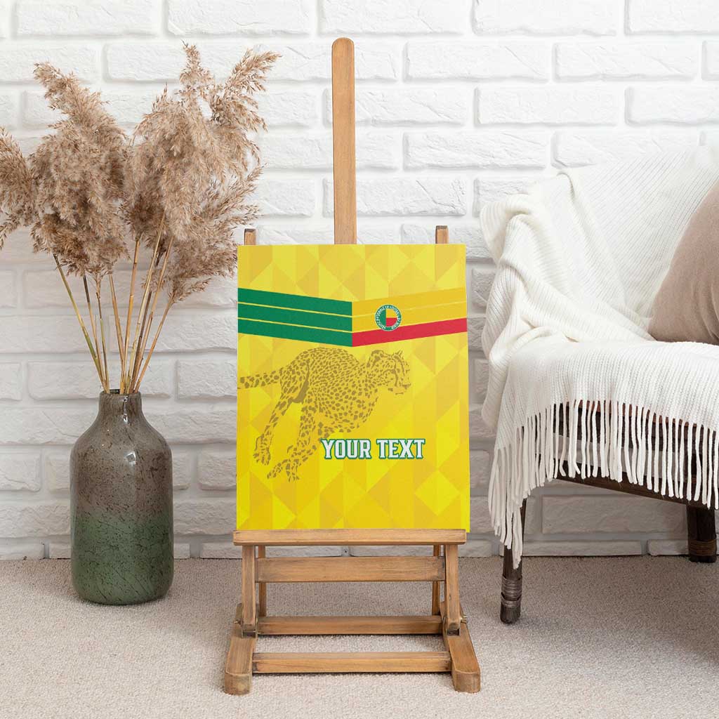 Custom Benin Football Canvas Wall Art Go Les Guepards