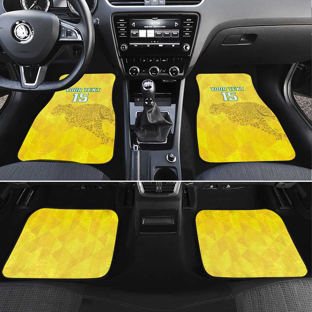 Custom Benin Football Car Mats Go Les Guepards