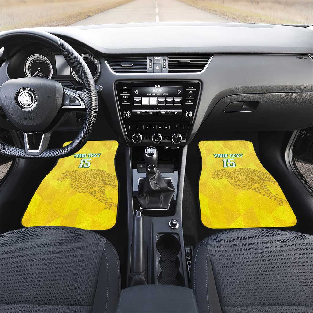 Custom Benin Football Car Mats Go Les Guepards