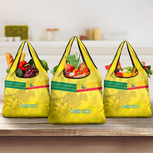 Custom Benin Football Grocery Bag Go Les Guepards
