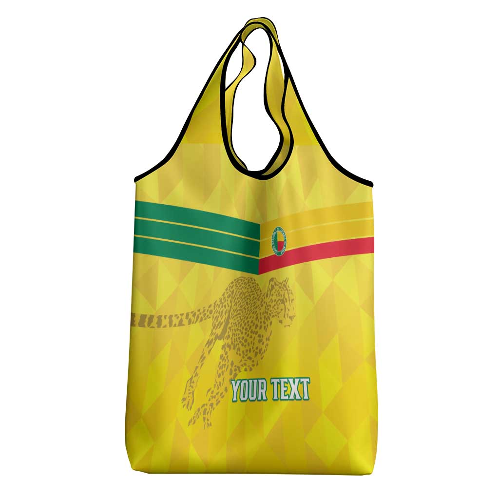 Custom Benin Football Grocery Bag Go Les Guepards