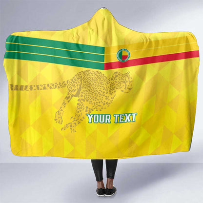 Custom Benin Football Hooded Blanket Go Les Guepards