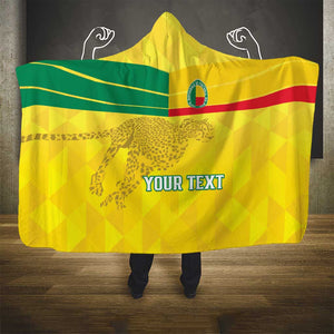 Custom Benin Football Hooded Blanket Go Les Guepards