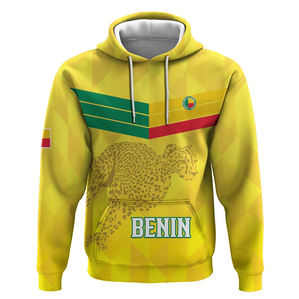 Custom Benin Football Hoodie Go Les Guepards