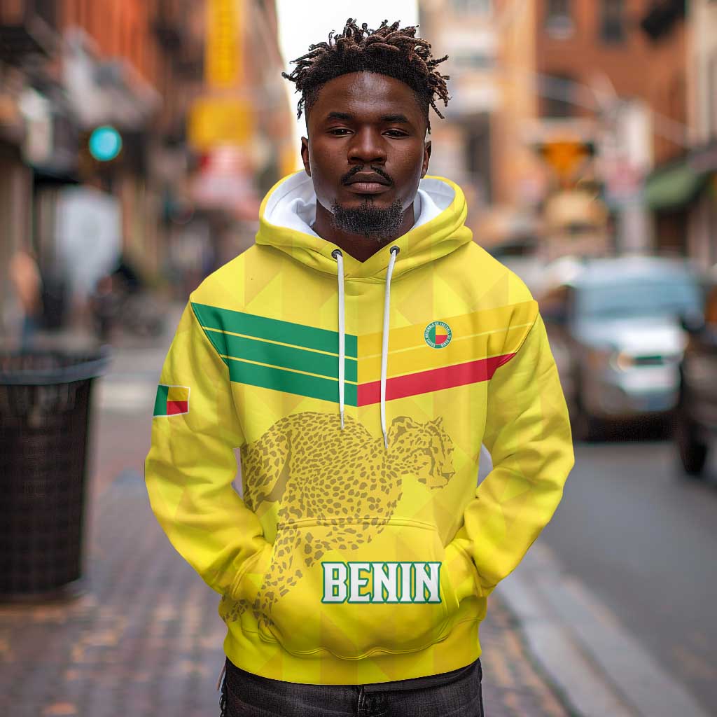 Custom Benin Football Hoodie Go Les Guepards