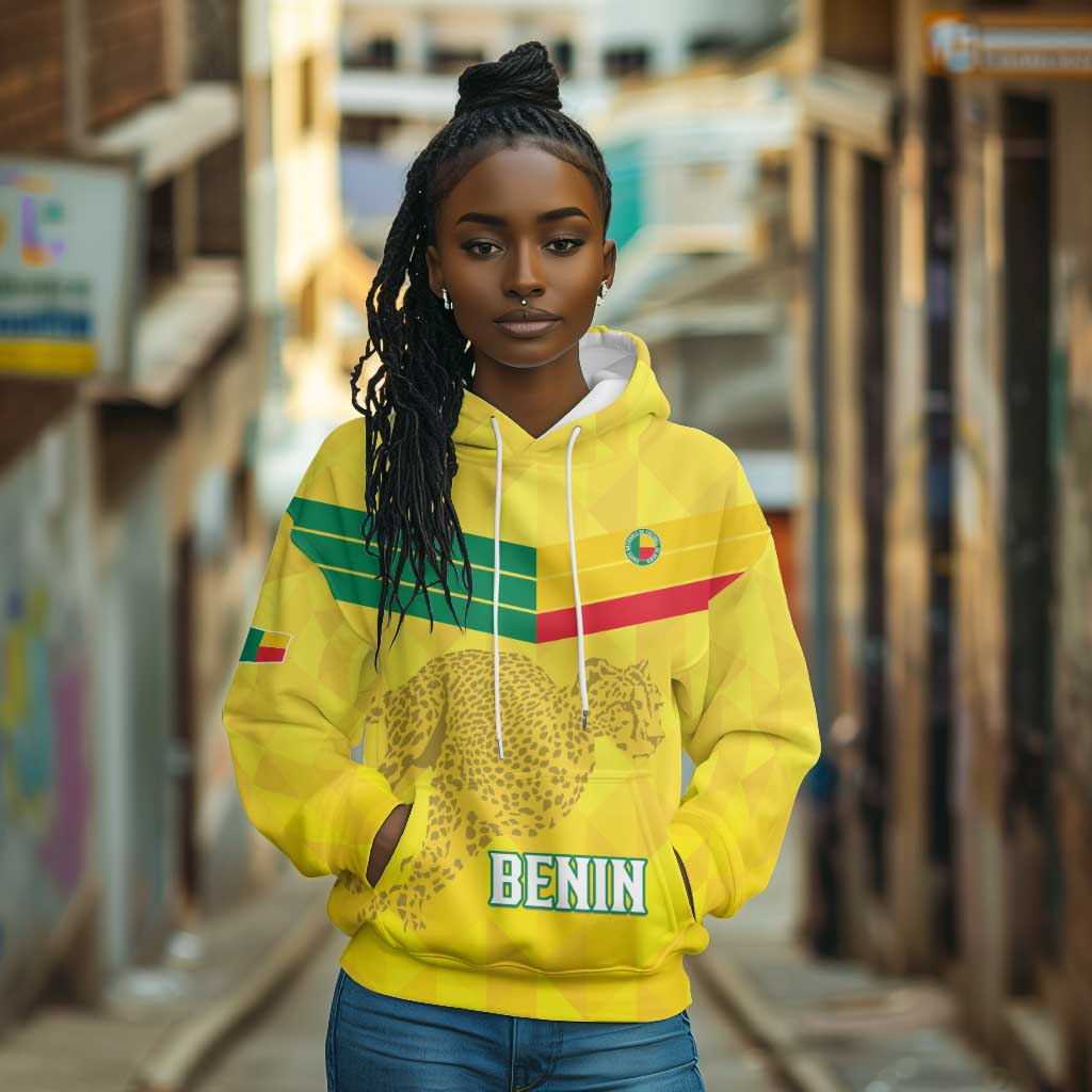 Custom Benin Football Hoodie Go Les Guepards