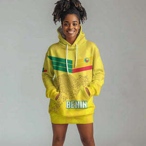 Custom Benin Football Hoodie Dress Go Les Guepards