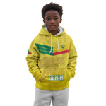 Custom Benin Football Kid Hoodie Go Les Guepards