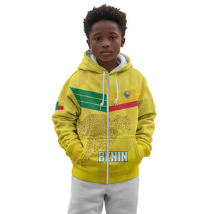 Custom Benin Football Kid Hoodie Go Les Guepards
