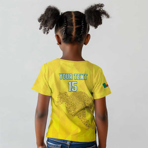 Custom Benin Football Kid T shirt Go Les Guepards