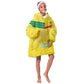 Custom Benin Football Kid Wearable Blanket Hoodie Go Les Guepards