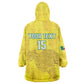 Custom Benin Football Kid Wearable Blanket Hoodie Go Les Guepards