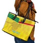 Custom Benin Football Leather Tote Bag Go Les Guepards