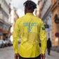 Custom Benin Football Long Sleeve Button Shirt Go Les Guepards