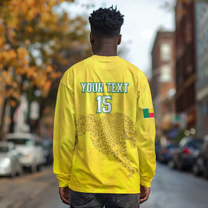 Custom Benin Football Long Sleeve Shirt Go Les Guepards