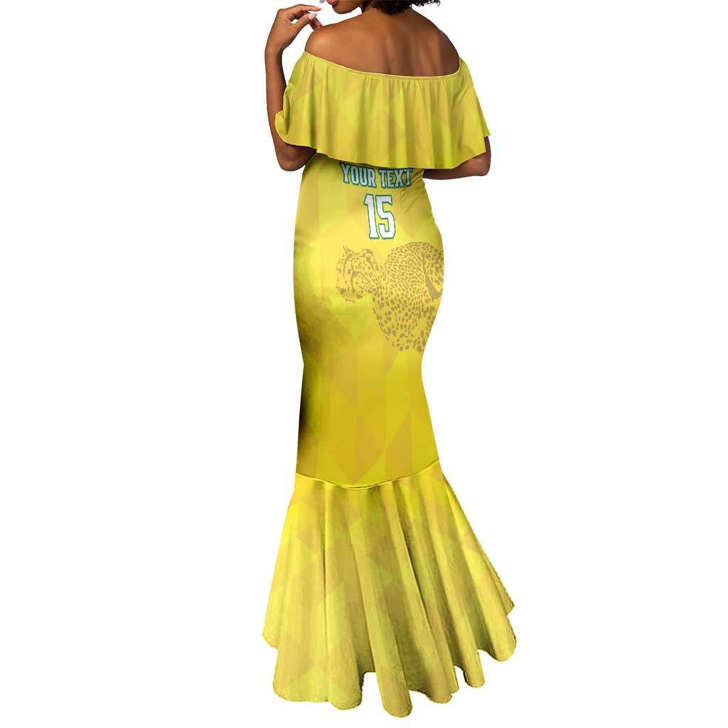 Custom Benin Football Mermaid Dress Go Les Guepards